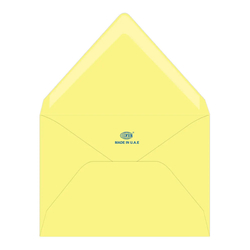 FIS Pack of 50 FIS Pastel Color Envelopes, 80 GSM, 136 X 204mm, Glued, Color Yellow