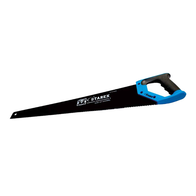 Starex Handsaw 20" Blue/Grey Plastic Handle Teflon Painted 2-side Grind