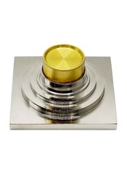 D & N 4-Inch Full Brass Floor Drain Multipurpose Shower Drain with Removable Cover, 10 x 10cm, Chrome