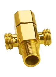 D & N Gold Coated Full Brass Angular Valve, Gold