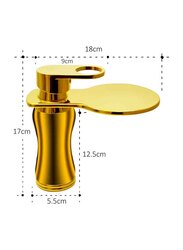 D & N Single Handle Single Hole Minimalist Bathroom Wash Basin Faucet Sink Mixer Taps, 17cm, Gold