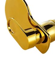 D & N Single Handle Single Hole Minimalist Bathroom Wash Basin Faucet Sink Mixer Taps, 17cm, Gold