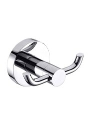 D & N Stainless Steel Wall Mount Double Robe Towel Coat Hooks, Chrome