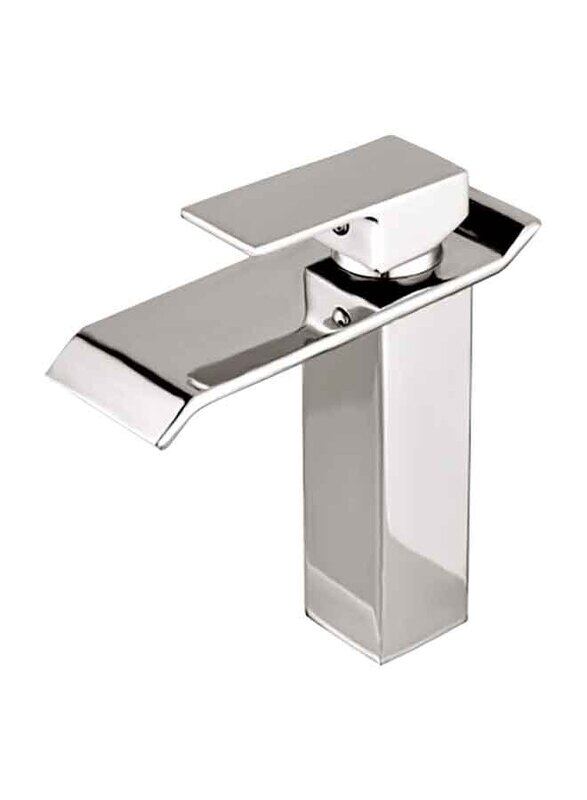 

D & N Single Handle Single Hole Minimalist Basin Brass Washbasin Faucet Sink, 16cm, Chrome