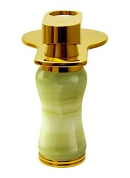 D & N Single Handle Single Hole Minimalist Bathroom Wash Basin Faucet Sink Mixer Taps, 17cm, Green/Gold