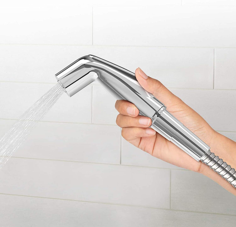 D & N Unique Design Multifunction Handheld Bidet Bathroom Toilet Sprayer Head with Switch, Chrome