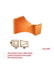 D & N Wall Mounted Robe Hook Bathroom Bath Shower Accessories Hanger Holder, Rose Gold