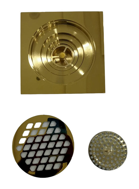 

D&N Brass Steel Drainer Series: Chrome Floor Drain Strainer for Efficient Waste, Gold