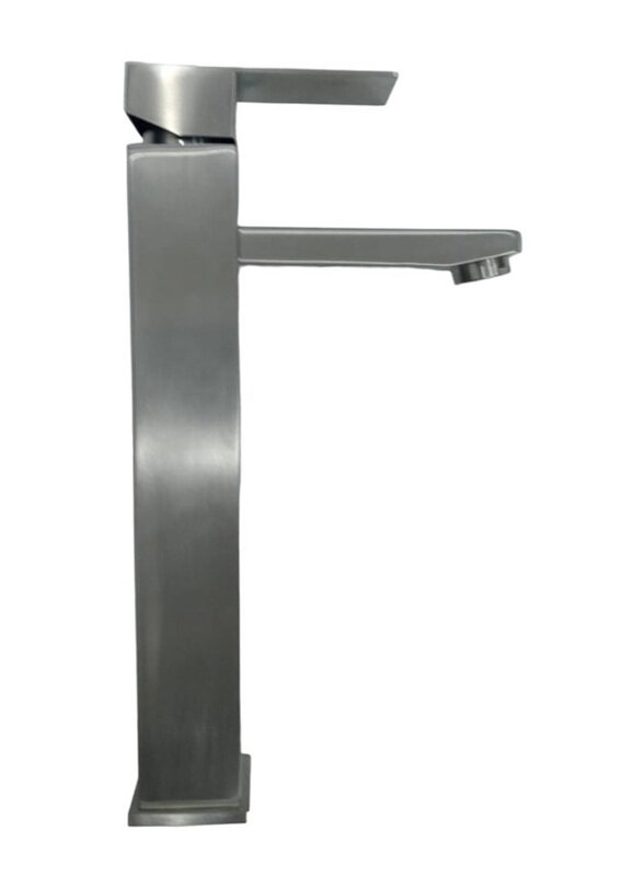 

D&N Basin Sink Single Lever High Body Bathroom Sink Mixer, Vanity Bathroom Mixer Basin Mixer, Silver