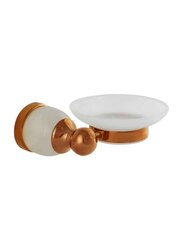 D & N Wall Mounted Stainless Steel/Brass Soap Dish with White Onyx, Rose Gold