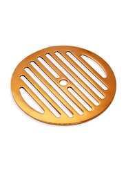 D & N 6-Inch Full Brass Floor Drain Multipurpose Shower Drain with Removable Cover, 15 x 15cm, Rose Gold