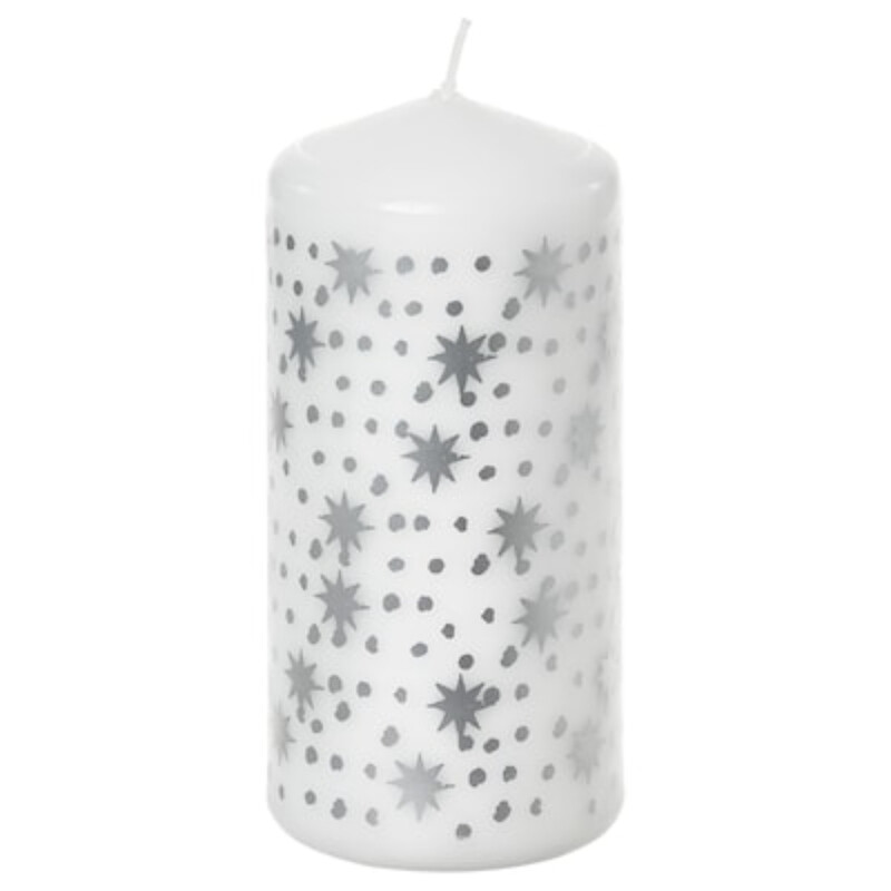 

VINTERFINT Unscented pillar candle, 14 cm