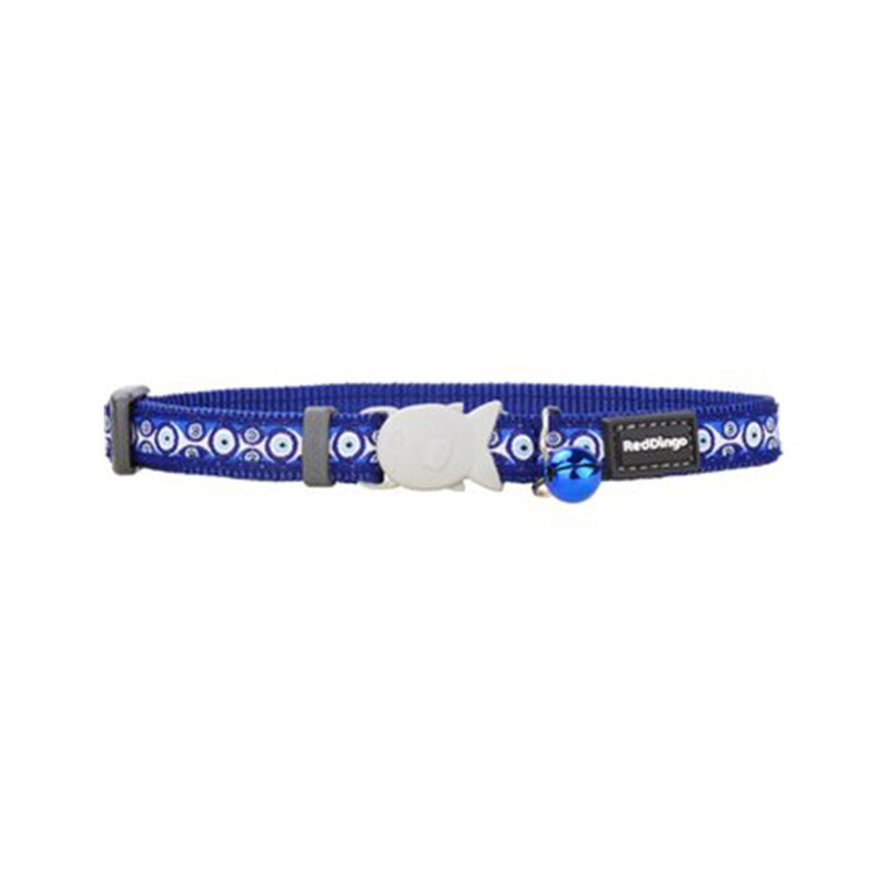 

RedDingo Evil Eye Cat Collar - Navy - XSmall - 12 mm x 20-32 cm
