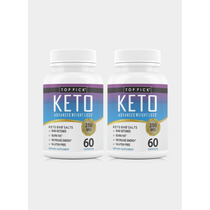 

Top Pick Keto Advanced Weight Loss 250 Mg 60 capsules Pack of 2