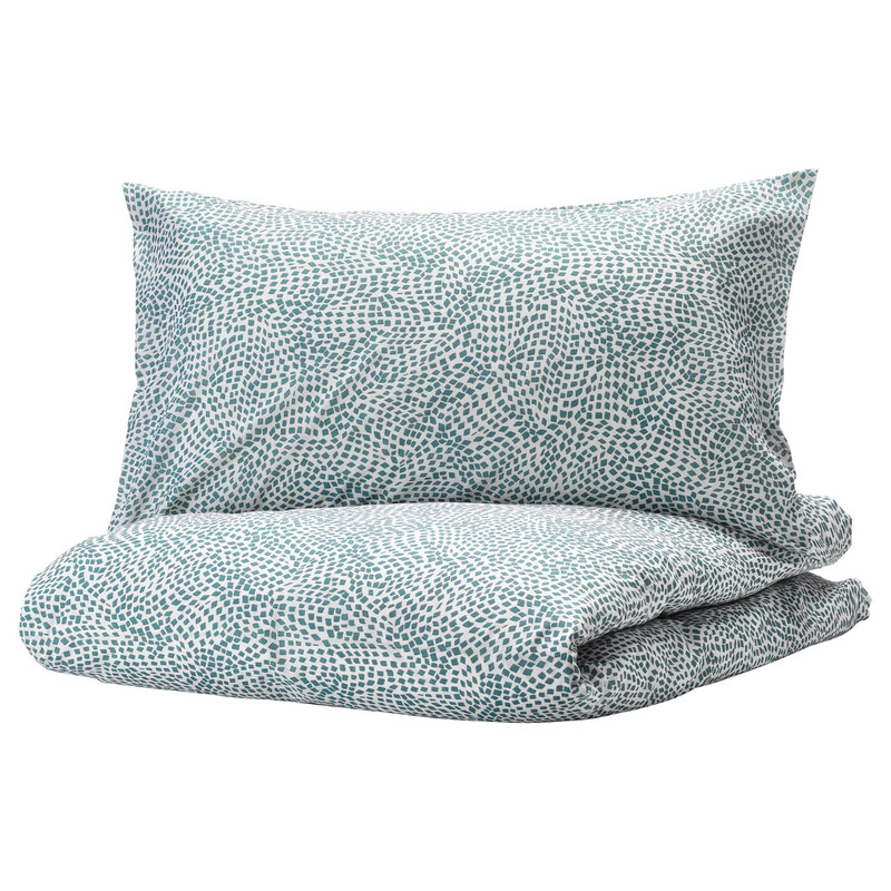 

Generic Duvet Cover And Pillowcase White/Blue 150X200/50X80cm