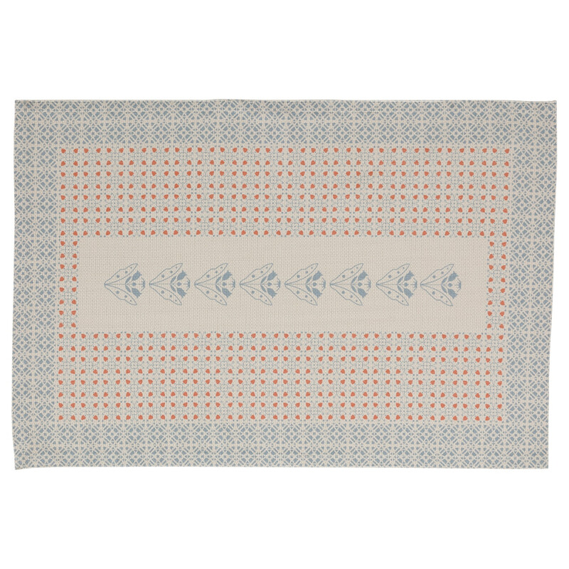

Generic Rug Geometric Pattern Mixed With Flowers 80X120cm