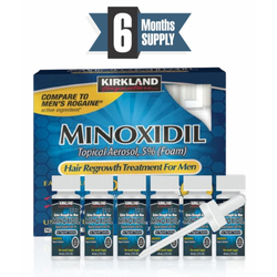 Minoxidil Hair Growth Solution USP 5%: Proven Solution for Men Pack of 6