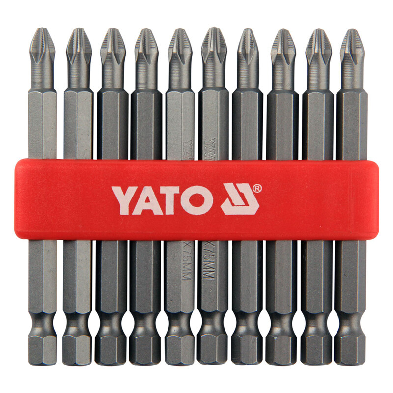 

YATO Screwdriver Bits 1/4" PH2x75mm 10pcs/sets YT-0480