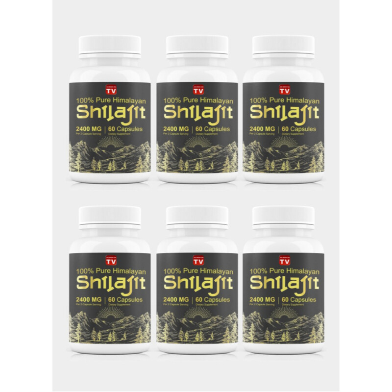 

AS SEEN ON TV Shilajit 100% Pure Himalayan 2400mg Pack of 6