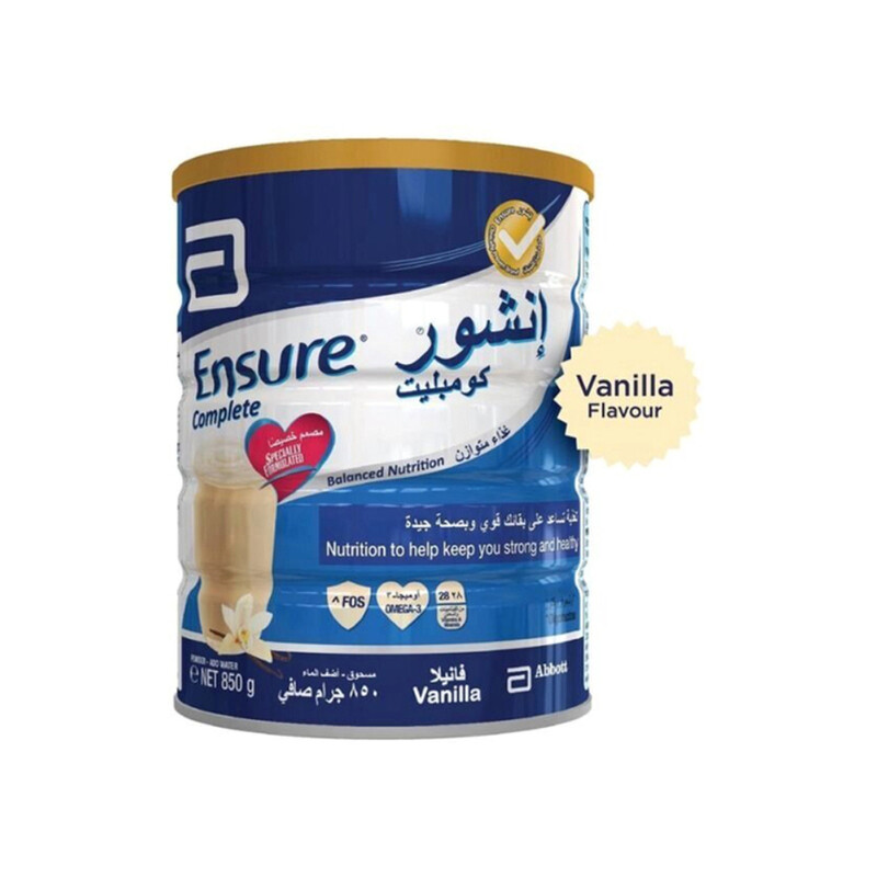

Generic Ensure Complete Vanilla Flavor Powder Milk, 850gm