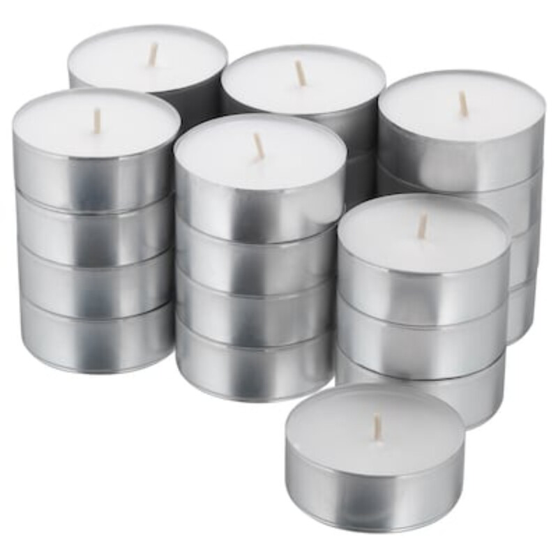 

GLIMMA Unscented candle in metal cup Pack Of 24