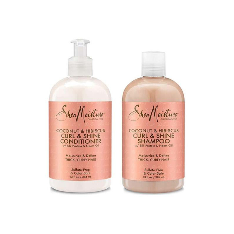 

Generic Sheamoisture Coconut and Hibiscus Curl Shampoo and Conditioner Set for Curly Hair, 2 x 13oz