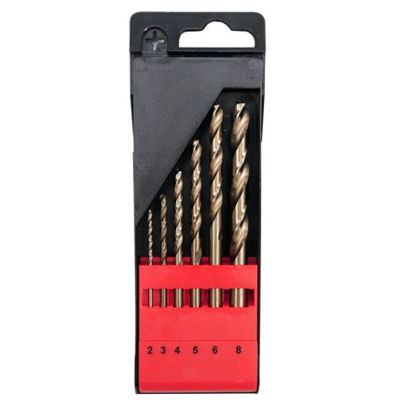 

YATO Twist Drill Bit Co-HSS 6pcs/set 2-8mm in Plastic Box YT-41602