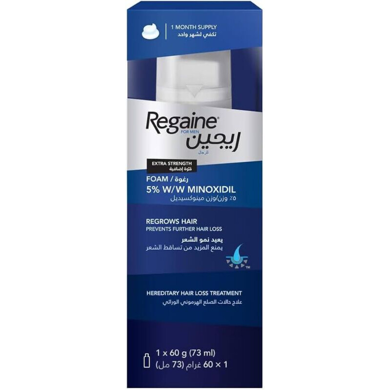 

Generic REGAINE 5% W/W MINOXIDIL FOAM FOR MEN 60GM 3S OFFER PACK