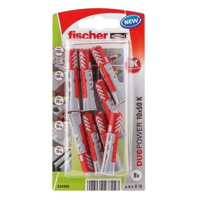 

Fischer Universal Plug 10 x 50mm 8Pcs DUOPOWER 10X50 K NV 534995