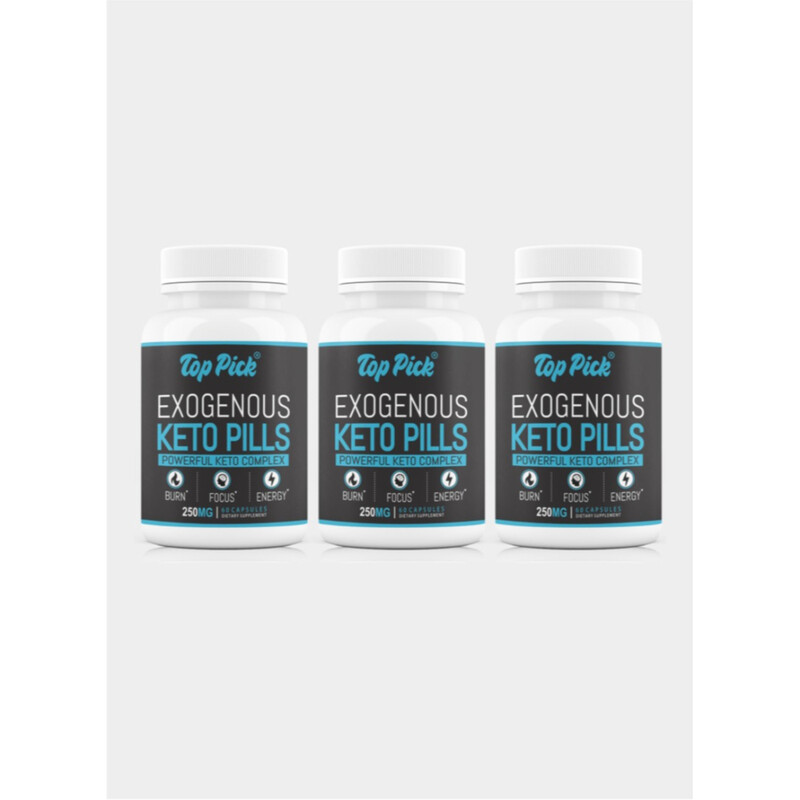 

Top Pick Exogenous Keto Pills 250mg Pack of 3