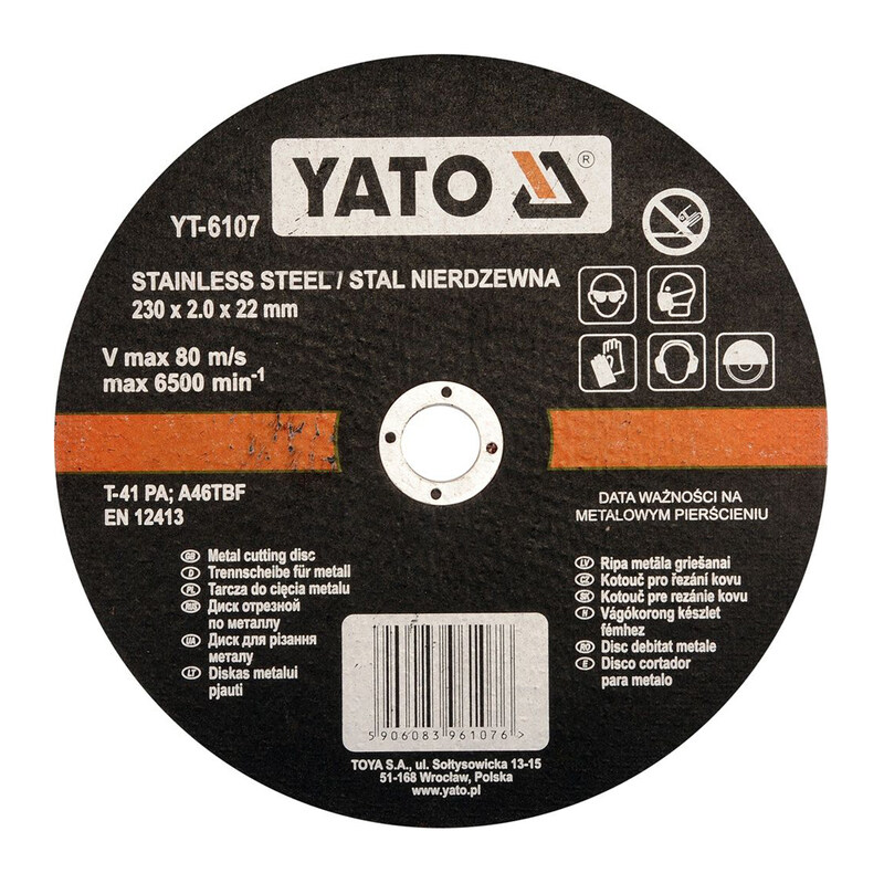 

YATO Inox Cutting Disc 230x2.0x22mm YT-6107