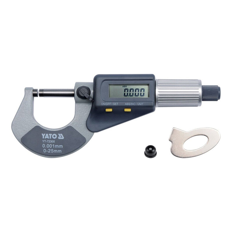 

YATO Digital Outside Micrometer 0-25mm (0-1") Plastic Case YT-72305