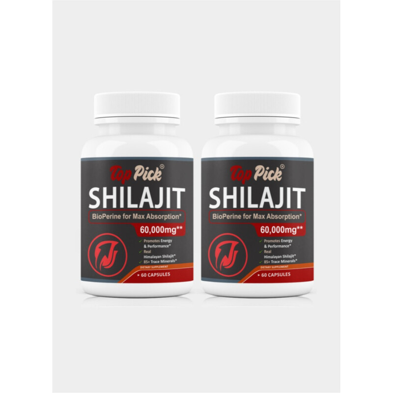 

Top Pick Shilajit Bioperine For Max Absorption 60,000mg Pack of 2