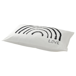 Pillowcase White/Rainbow 50X80cm