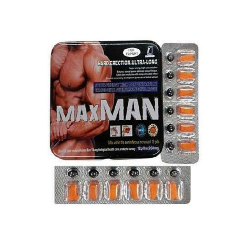 

Generic Max Man 12 Capsules for Men Power and Performance Enhancement