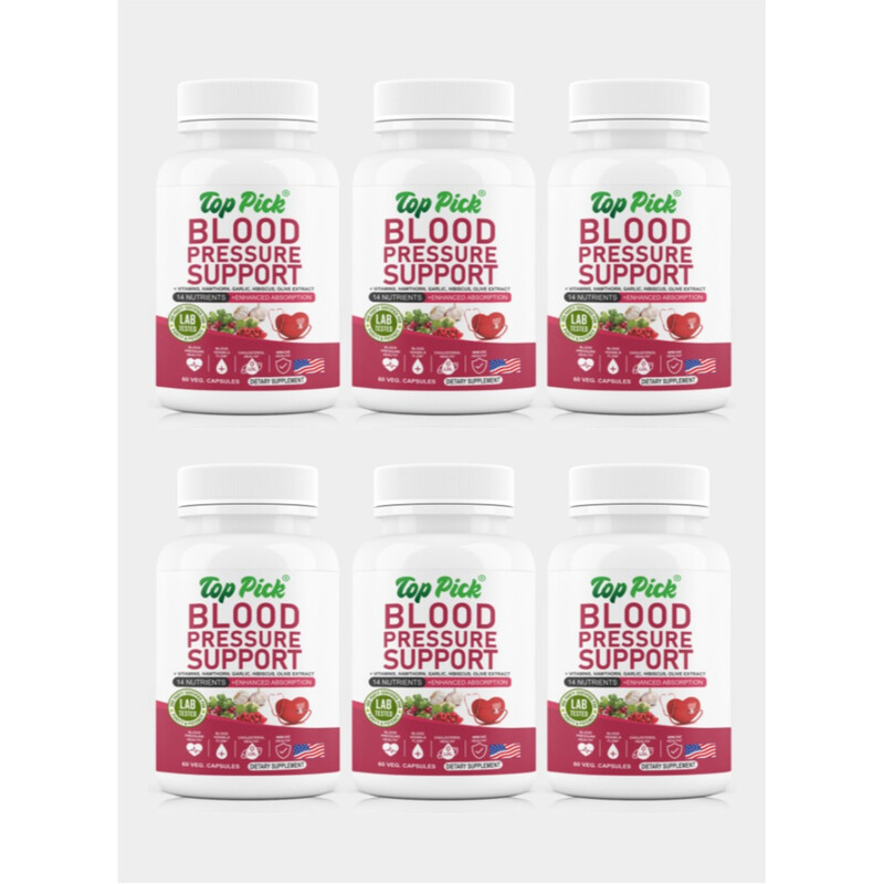 

Top Pick Blood Pressure Support 14 Nutrients Enhanced Absorption Pack of 6