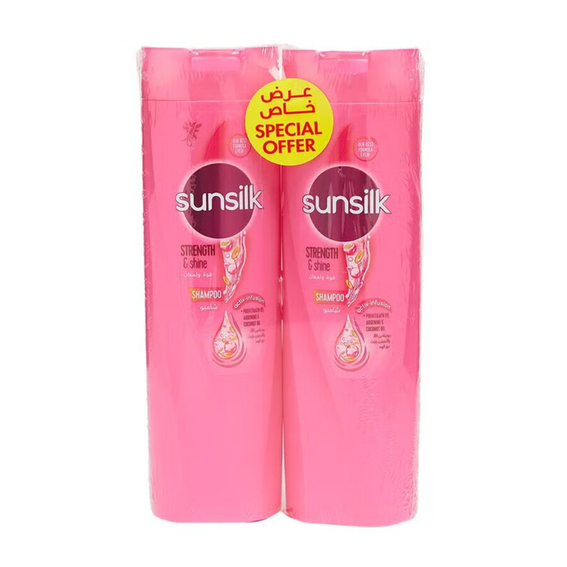 Sunsilk Shampoo Shine And Strength, 2 x 400ml