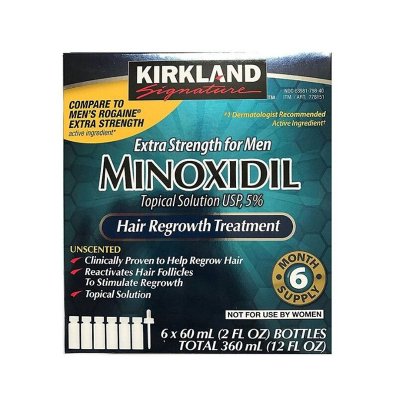 

Generic Kirkland Signature Minoxidil Extra Strength Hair Regrowth Treatment for All Hair Types, 12 x 60ml