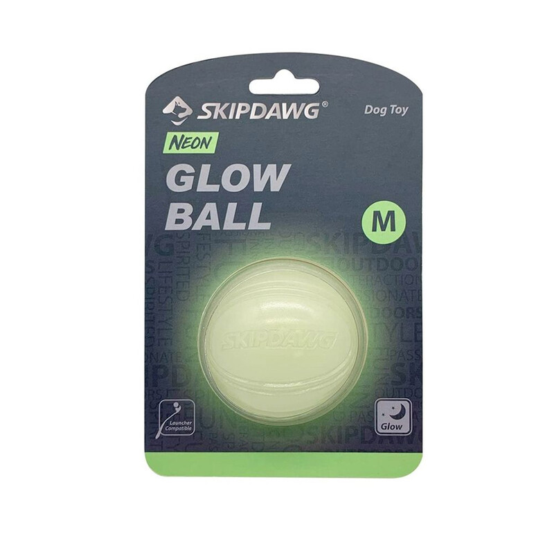 

Skipdawg Neon Glow Ball Dog Toy - Medium