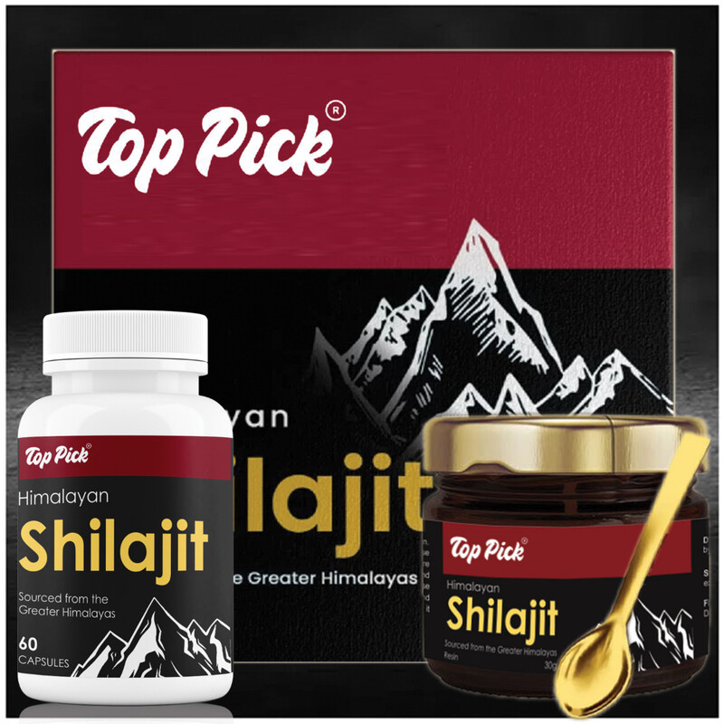 

Top Pick Pure Shilajit from the Great Himalayas 30g & 60 Capsules- Strength - Endurance and Wellness