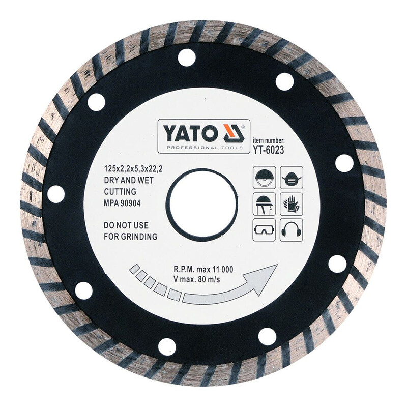 

YATO Diamond Blade "Turbo" 125x2.6x22.2mm YT-6023