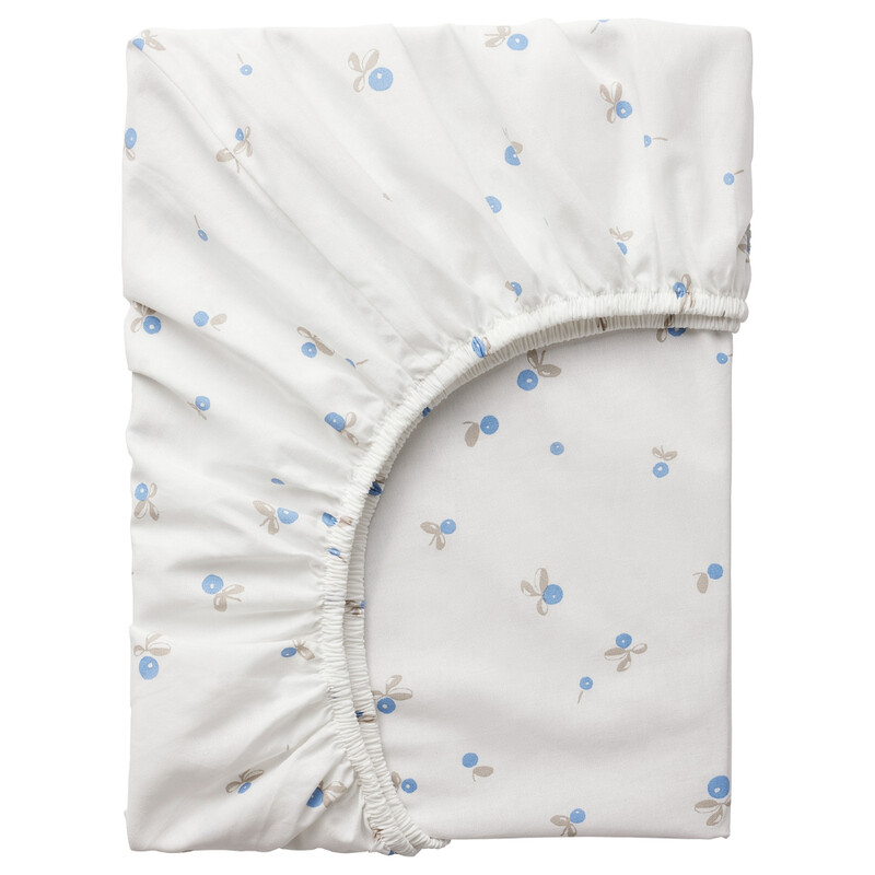 

Generic Fitted Sheet For Cot White/Blueberry Patterned 60X120cm