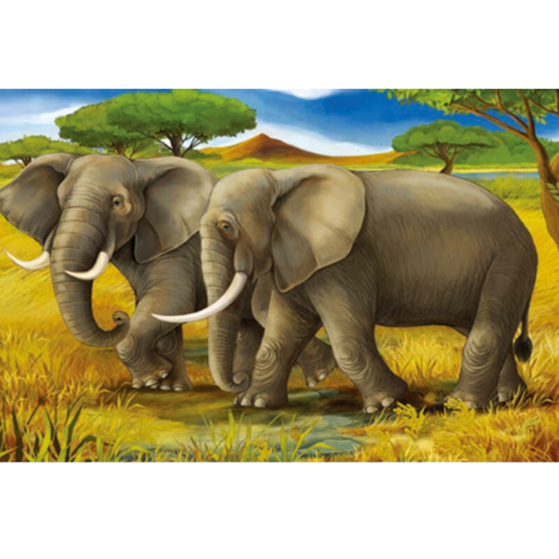 

Generic Elephants on the Move - Migration Adventure Jigsaw Puzzle for Kids 6+