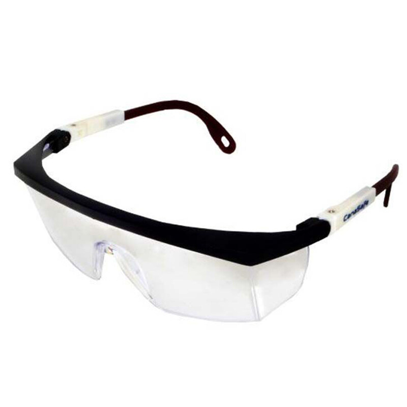 

Cana Safe Safety Glasses SamaRay, Blue/White/Red Frame, Clear Lens - CanaSafe-20062