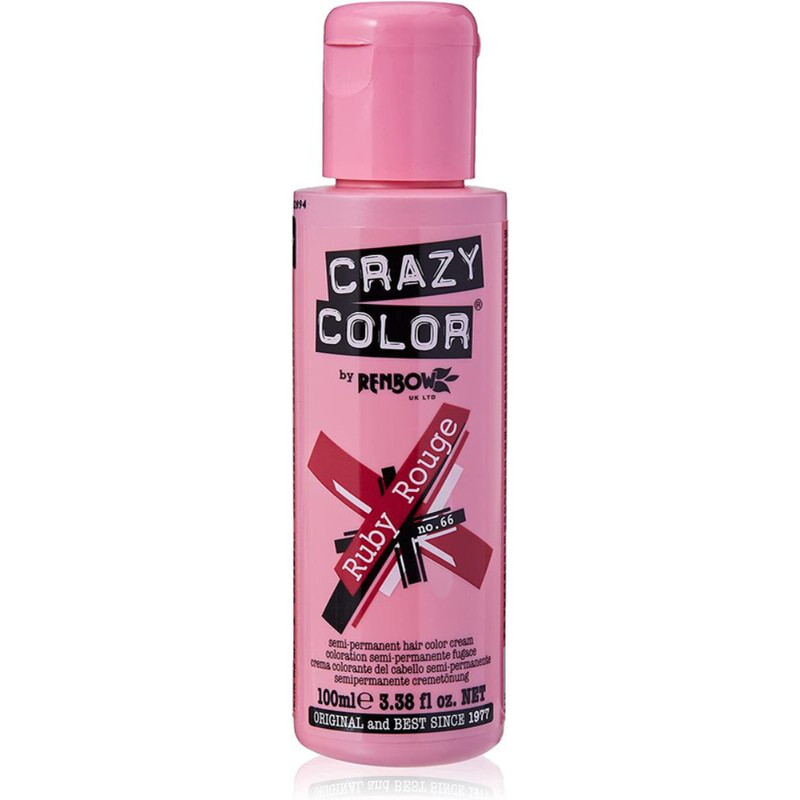 

Generic Renbow Crazy Color Semi Permanent Hair Dye Colour Cream, Ruby Rouge, 100 ml