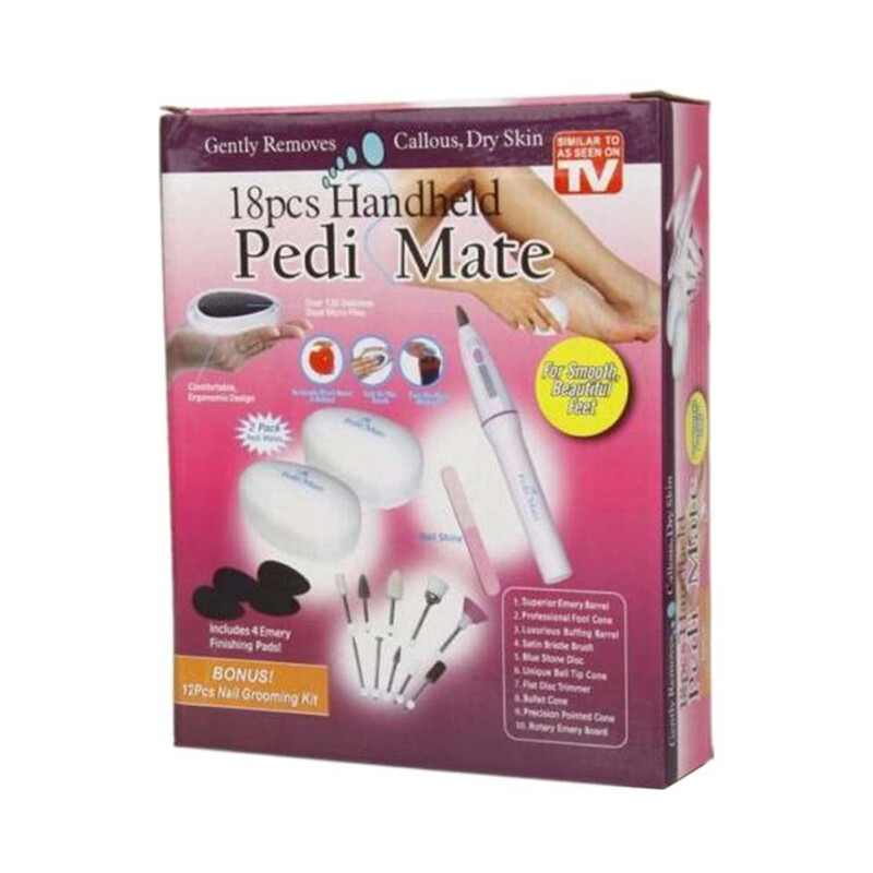 

Generic Pedi Mate 18-Piece Handheld Professional Pedicure Kit, White