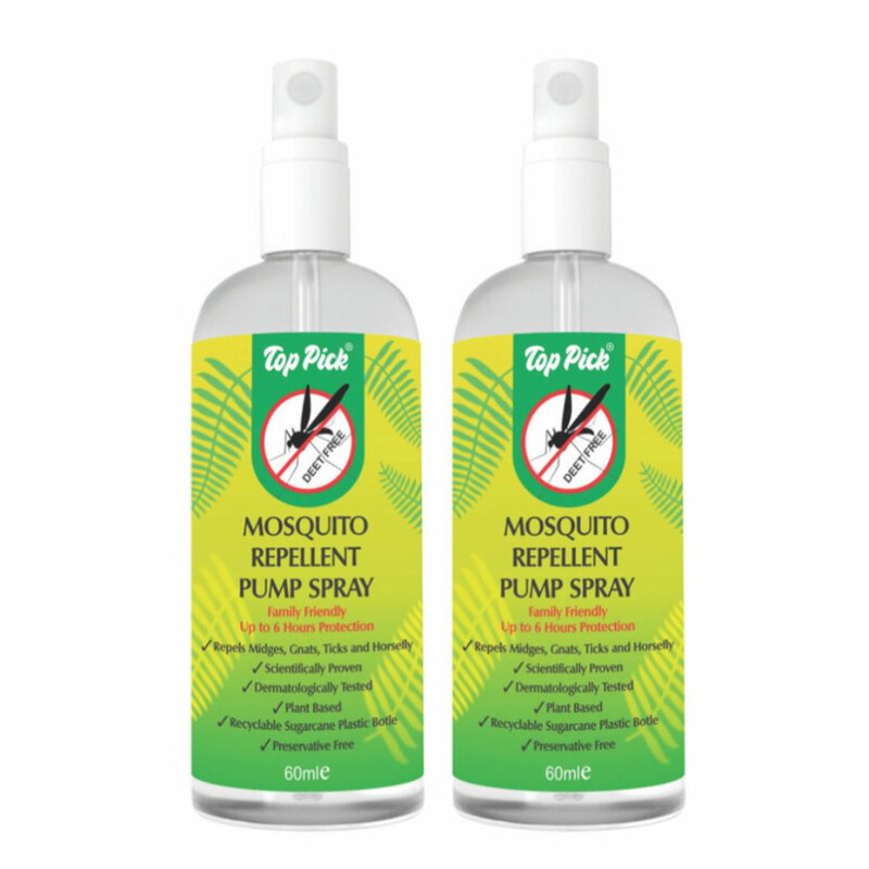 

AS SEEN ON TV Combo Pack of 2 Long-Lasting Protection - The Best Family-Friendly Mosquito Repellent Pump Spray