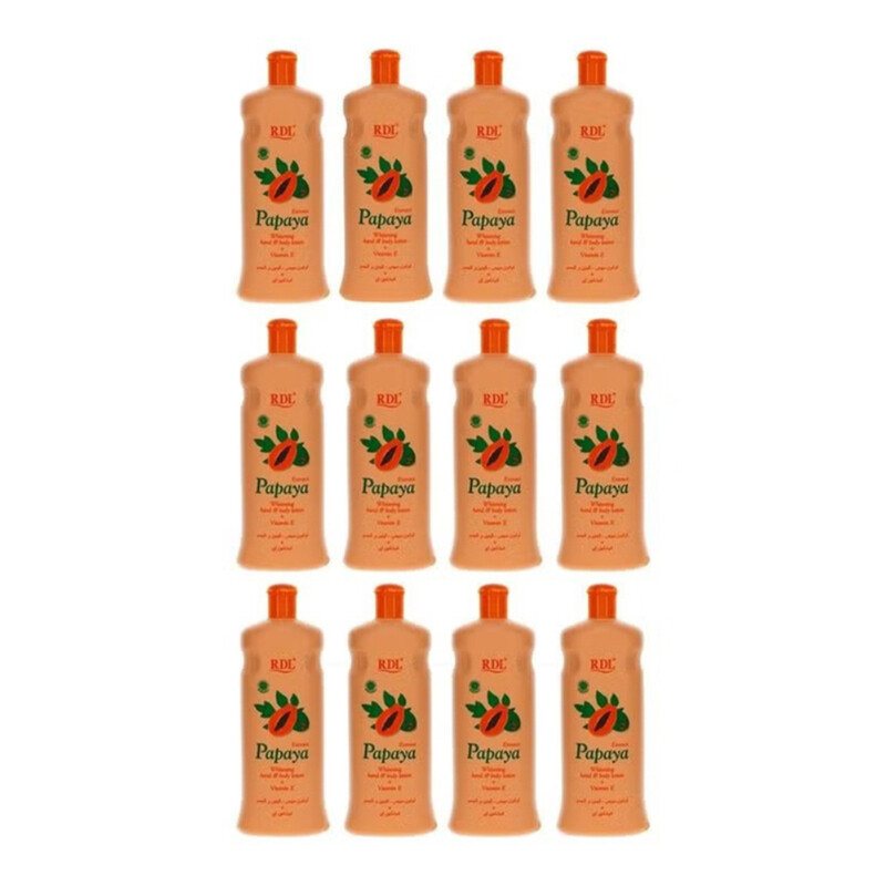 

Generic RDL Extract Papaya Whitening Hand & Body Lotion + Vitamin E, 12 x 600ml