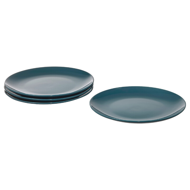 

Generic Plate Glossy Dark Turquoise 26cm