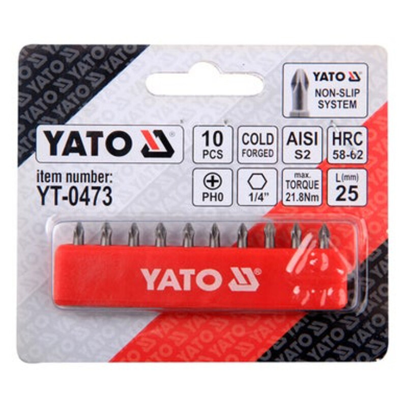 

Generic Screwdriver Bits PH0x25mm YT-0473 Red (1/4inch 10Pcs)